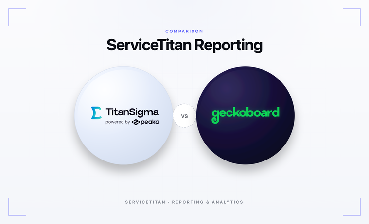  Geckoboard vs. TitanSigma: ServiceTitan Reporting Compared